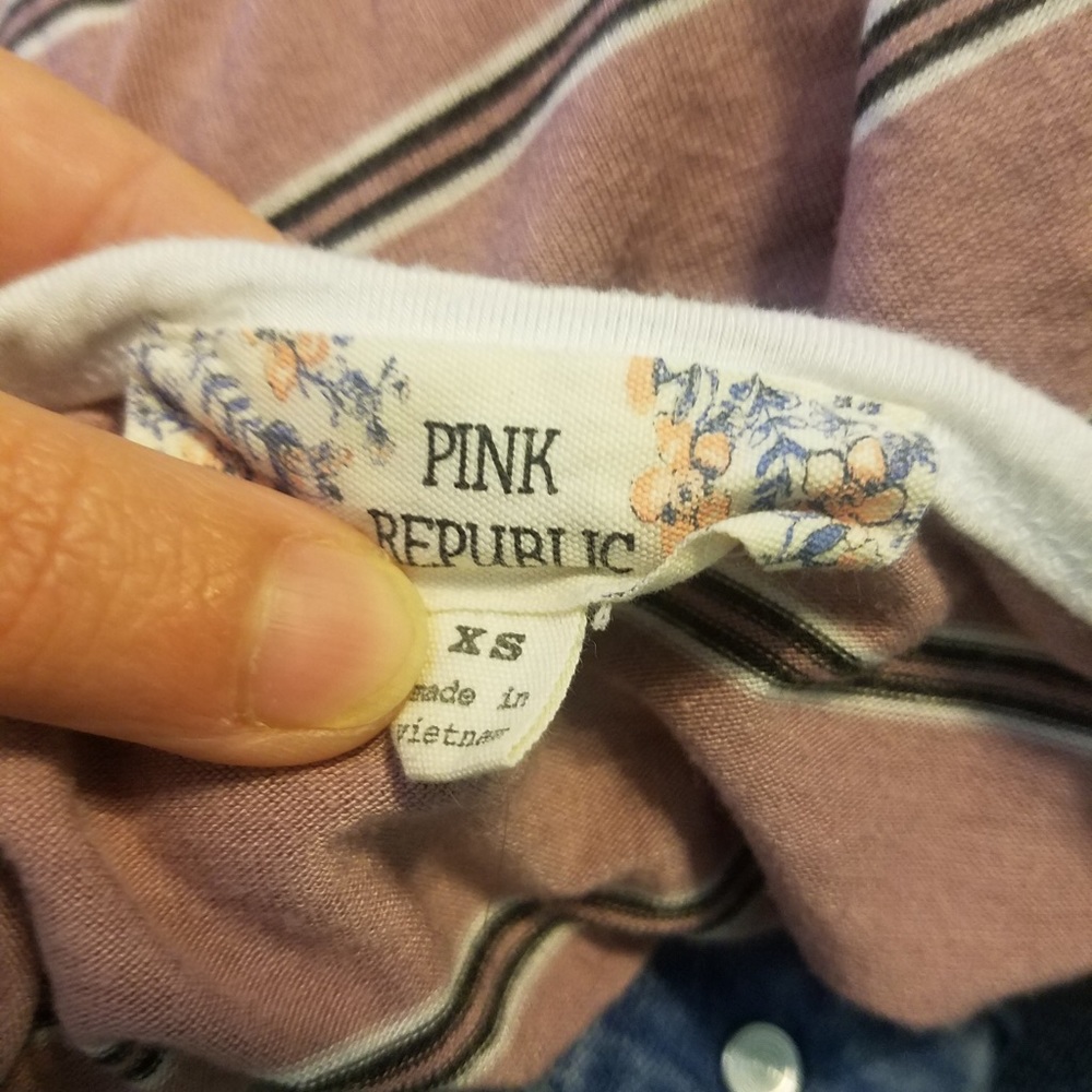 Pink republic striped shirt - Picture 4 of 4
